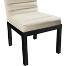  Color_Cream -- Evelyn Cream Velvet Upholstered Dining Chair IMAGE 6