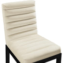  Color_Cream -- Evelyn Cream Velvet Upholstered Dining Chair IMAGE 7