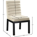  Color_Cream -- Evelyn Cream Velvet Upholstered Dining Chair IMAGE 8
