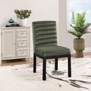  Color_Green -- Evelyn Green Velvet Upholstered Dining Chair IMAGE 2