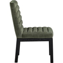  Color_Green -- Evelyn Green Velvet Upholstered Dining Chair IMAGE 4