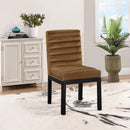  Color_Saddle -- Evelyn Saddle Velvet Upholstered Dining Chair IMAGE 2