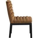  Color_Saddle -- Evelyn Saddle Velvet Upholstered Dining Chair IMAGE 4