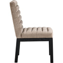  Color_Taupe -- Evelyn Taupe Velvet Upholstered Dining Chair IMAGE 4