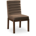  Color_Brown -- Evelyn Brown Velvet Upholstered Dining Chair IMAGE 1
