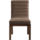  Color_Brown -- Evelyn Brown Velvet Upholstered Dining Chair IMAGE 3