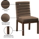  Color_Brown -- Evelyn Brown Velvet Upholstered Dining Chair IMAGE 9