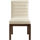  Color_Cream -- Evelyn Cream Velvet Upholstered Dining Chair IMAGE 3