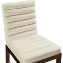  Color_Cream -- Evelyn Cream Velvet Upholstered Dining Chair IMAGE 7
