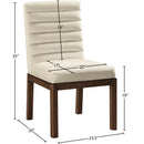  Color_Cream -- Evelyn Cream Velvet Upholstered Dining Chair IMAGE 8