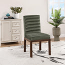  Color_Green -- Evelyn Green Velvet Upholstered Dining Chair IMAGE 2