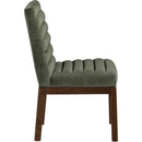  Color_Green -- Evelyn Green Velvet Upholstered Dining Chair IMAGE 4