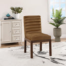  Color_Saddle -- Evelyn Saddle Velvet Upholstered Dining Chair IMAGE 2