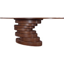  Color_Brown -- Moriah 90" Brown Ash Veneer Dining Table IMAGE 3