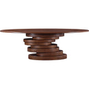  Color_Brown -- Moriah 90" Brown Ash Veneer Dining Table IMAGE 4