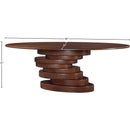  Color_Brown -- Moriah 90" Brown Ash Veneer Dining Table IMAGE 6