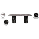 Meridian Messina Black Marble Dining Table (3 Boxes) IMAGE 10