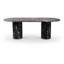 Meridian Messina Black Marble Dining Table (3 Boxes) IMAGE 1