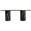 Meridian Messina Black Marble Dining Table (3 Boxes) IMAGE 3