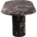  Color_Black -- Meridian Oval Messina Dining Table with Top and Pedestal Base IMAGE 4