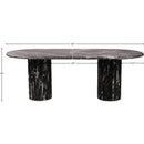  Color_Black -- Meridian Oval Messina Dining Table with Top and Pedestal Base IMAGE 9