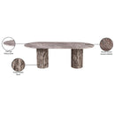 Color_Brown -- Messina 87" Brown Marble Dining Table IMAGE 10