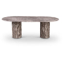  Color_Brown -- Messina 87" Brown Marble Dining Table IMAGE 1