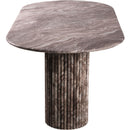  Color_Brown -- Messina 87" Brown Marble Dining Table IMAGE 4