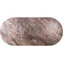  Color_Brown -- Messina 87" Brown Marble Dining Table IMAGE 6