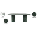  Color_Green -- Messina 87" Green Marble Dining Table IMAGE 10