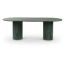  Color_Green -- Messina 87" Green Marble Dining Table IMAGE 1