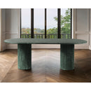  Color_Green -- Messina 87" Green Marble Dining Table IMAGE 2