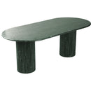  Color_Green -- Messina 87" Green Marble Dining Table IMAGE 5