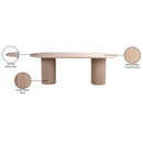  Color_Beige -- Messina 87" Natural Travertine Dining Table IMAGE 10