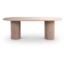  Color_Beige -- Messina 87" Natural Travertine Dining Table IMAGE 1