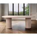  Color_Beige -- Messina 87" Natural Travertine Dining Table IMAGE 2