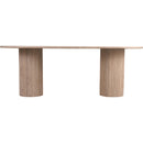  Color_Beige -- Messina 87" Natural Travertine Dining Table IMAGE 3