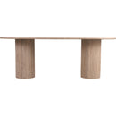 Meridian Messina Beige Travertine Dining Table (3 Boxes) IMAGE 3
