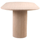  Color_Beige -- Messina 87" Natural Travertine Dining Table IMAGE 4