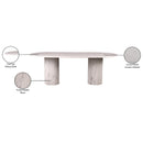 Meridian Messina White Marble Dining Table (3 Boxes) IMAGE 10
