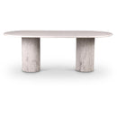 Meridian Messina White Marble Dining Table (3 Boxes) IMAGE 1