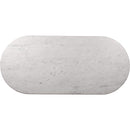  Color_White -- Messina 87" White Marble Dining Table IMAGE 6