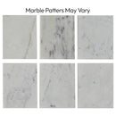Meridian Messina White Marble Dining Table (3 Boxes) IMAGE 8