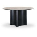  Color_Black -- Meridian Round Corvina Dining Table with Pedestal Base IMAGE 1