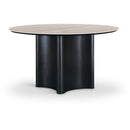  Color_Black -- Meridian Round Corvina Dining Table with Pedestal Base IMAGE 1