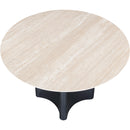  Color_Black -- Meridian Round Corvina Dining Table with Pedestal Base IMAGE 5