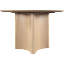  Color_Natural -- Corvina 46.5" Natural Travertine Sintered Stone Top And Oak Veneer Base Dining Table IMAGE 3