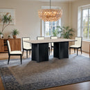  Color_Black -- Meridian Corvina Dining Table with Pedestal Base IMAGE 2