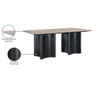  Color_Black -- Meridian Corvina Dining Table with Pedestal Base IMAGE 7