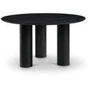  Color_Black -- Meridian Round Colosseum Dining Table IMAGE 1